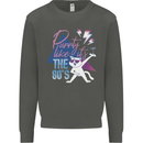 Funny Cat Purrty Like It's the 80's Kids Sweatshirt Jumper Storm Grey