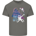 Funny Cat Purrty Like It's the 80's Kids T-Shirt Childrens Charcoal