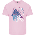 Funny Cat Purrty Like It's the 80's Kids T-Shirt Childrens Light Pink