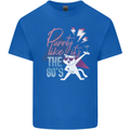 Funny Cat Purrty Like It's the 80's Kids T-Shirt Childrens Royal Blue