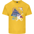 Funny Cat Purrty Like It's the 80's Kids T-Shirt Childrens Yellow