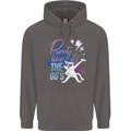 Funny Cat Purrty Like It's the 80's Mens 80% Cotton Hoodie Charcoal
