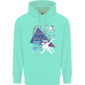 Funny Cat Purrty Like It's the 80's Mens 80% Cotton Hoodie Peppermint