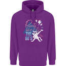 Funny Cat Purrty Like It's the 80's Mens 80% Cotton Hoodie Purple