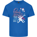 Funny Cat Purrty Like It's the 80's Mens Cotton T-Shirt Tee Top Royal Blue