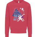 Funny Cat Purrty Like It's the 80's Mens Sweatshirt Jumper Heliconia
