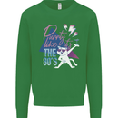 Funny Cat Purrty Like It's the 80's Mens Sweatshirt Jumper Irish Green