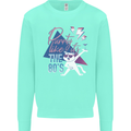 Funny Cat Purrty Like It's the 80's Mens Sweatshirt Jumper Peppermint