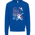 Funny Cat Purrty Like It's the 80's Mens Sweatshirt Jumper Royal Blue