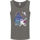 Funny Cat Purrty Like It's the 80's Mens Vest Tank Top Charcoal