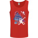 Funny Cat Purrty Like It's the 80's Mens Vest Tank Top Red