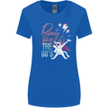 Funny Cat Purrty Like It's the 80's Womens Wider Cut T-Shirt Royal Blue