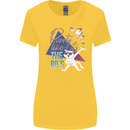 Funny Cat Purrty Like It's the 80's Womens Wider Cut T-Shirt Yellow