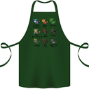 Funny Cat Superheroes Cotton Apron 100% Organic Forest Green