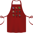 Funny Cat Superheroes Cotton Apron 100% Organic Maroon