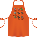 Funny Cat Superheroes Cotton Apron 100% Organic Orange