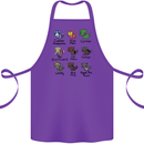 Funny Cat Superheroes Cotton Apron 100% Organic Purple