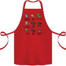 Funny Cat Superheroes Cotton Apron 100% Organic Red