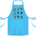Funny Cat Superheroes Cotton Apron 100% Organic Turquoise