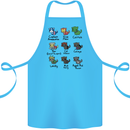 Funny Cat Superheroes Cotton Apron 100% Organic Turquoise