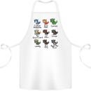 Funny Cat Superheroes Cotton Apron 100% Organic White