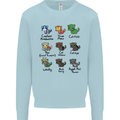 Funny Cat Superheroes Kids Sweatshirt Jumper Light Blue