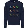 Funny Cat Superheroes Kids Sweatshirt Jumper Navy Blue