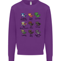 Funny Cat Superheroes Kids Sweatshirt Jumper Purple