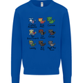 Funny Cat Superheroes Kids Sweatshirt Jumper Royal Blue