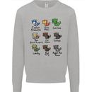 Funny Cat Superheroes Kids Sweatshirt Jumper Sports Grey