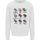 Funny Cat Superheroes Kids Sweatshirt Jumper White