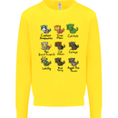 Funny Cat Superheroes Kids Sweatshirt Jumper Yellow
