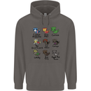 Funny Cat Superheroes Mens 80% Cotton Hoodie Charcoal