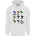 Funny Cat Superheroes Mens 80% Cotton Hoodie White