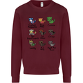 Funny Cat Superheroes Mens Sweatshirt Jumper Maroon