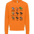Funny Cat Superheroes Mens Sweatshirt Jumper Orange