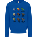 Funny Cat Superheroes Mens Sweatshirt Jumper Royal Blue
