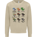 Funny Cat Superheroes Mens Sweatshirt Jumper Sand