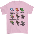 Funny Cat Superheroes Mens T-Shirt Cotton Gildan Light Pink