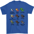 Funny Cat Superheroes Mens T-Shirt Cotton Gildan Royal Blue