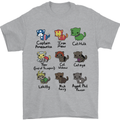 Funny Cat Superheroes Mens T-Shirt Cotton Gildan Sports Grey