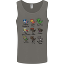 Funny Cat Superheroes Mens Vest Tank Top Charcoal