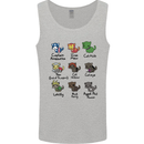 Funny Cat Superheroes Mens Vest Tank Top Sports Grey