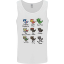 Funny Cat Superheroes Mens Vest Tank Top White