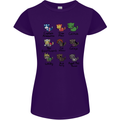 Funny Cat Superheroes Womens Petite Cut T-Shirt Purple