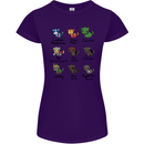 Funny Cat Superheroes Womens Petite Cut T-Shirt Purple