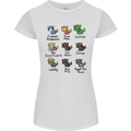 Funny Cat Superheroes Womens Petite Cut T-Shirt White