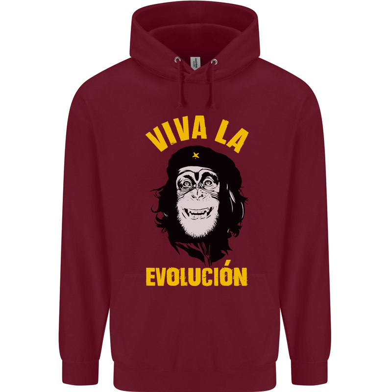 Funny Che Guevara Evolution Monkey Atheist Childrens Kids Hoodie Maroon