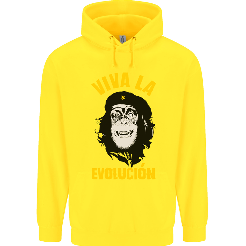 Funny Che Guevara Evolution Monkey Atheist Childrens Kids Hoodie Yellow