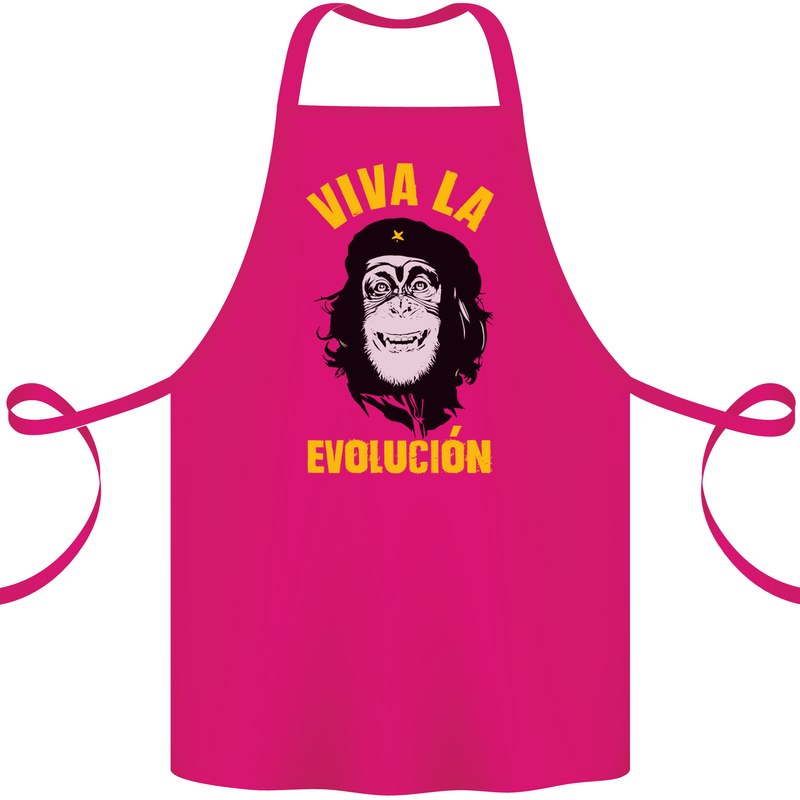 Funny Che Guevara Evolution Monkey Atheist Cotton Apron 100% Organic Pink